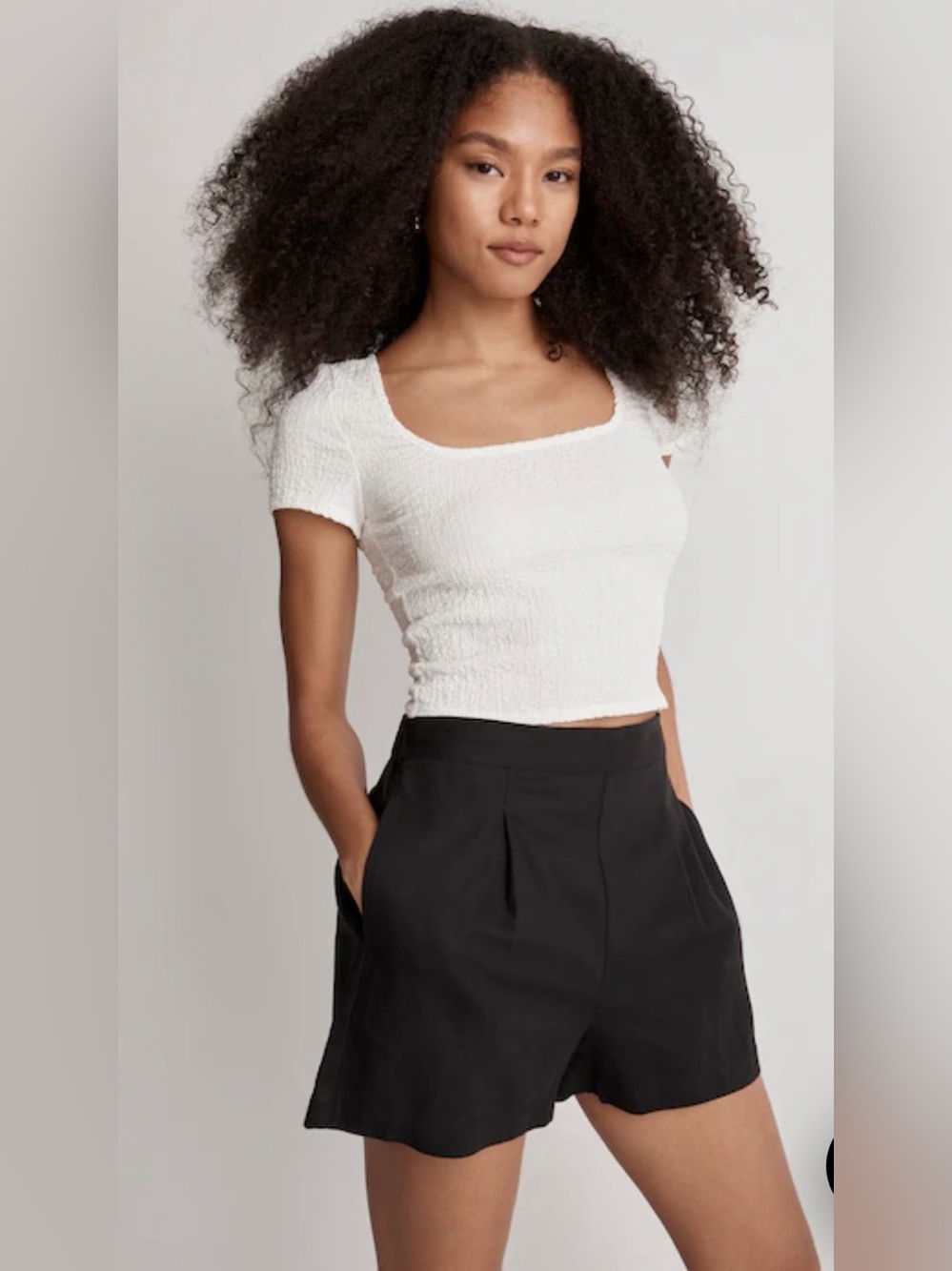 NWT Madewell Clean Pull-On Shorts in Linen-Cotton
